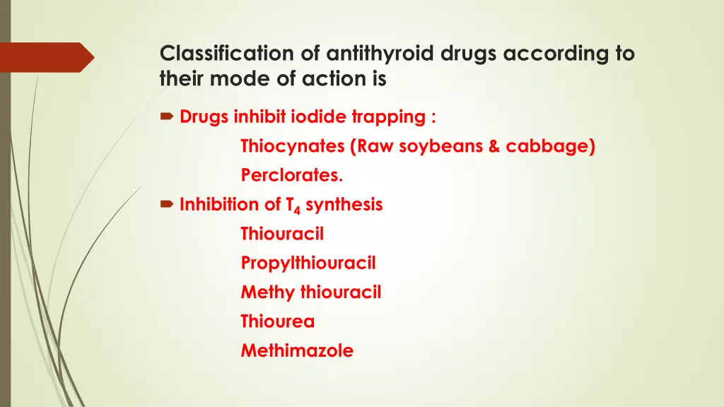 classification of antithyroid drugs according