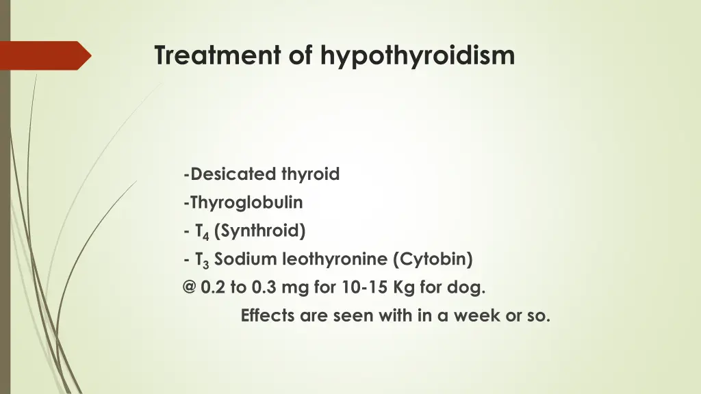 treatment of hypothyroidism