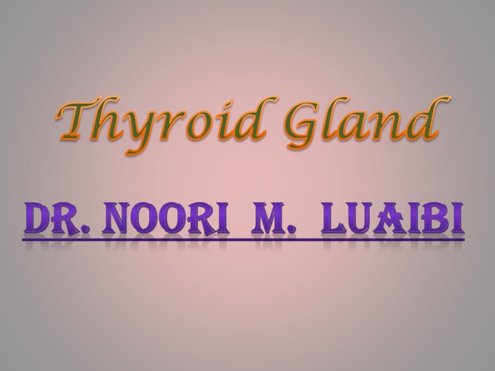 thyroid gland thyroid gland