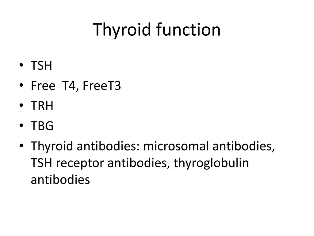 thyroid function