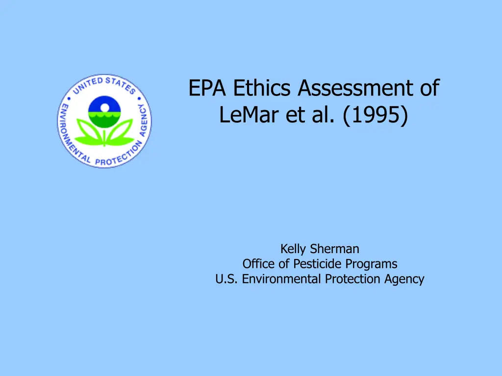 epa ethics assessment of lemar et al 1995