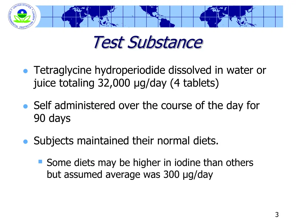 test substance