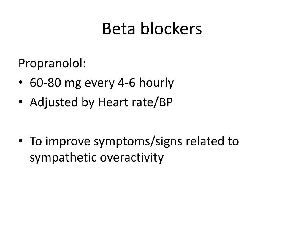 beta blockers