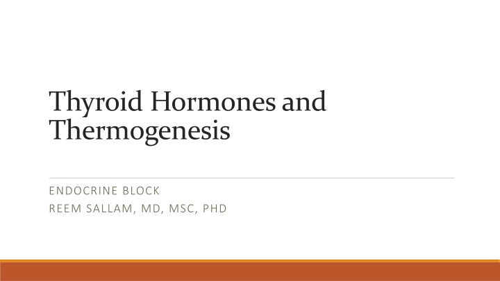 thyroid hormones and thermogenesis