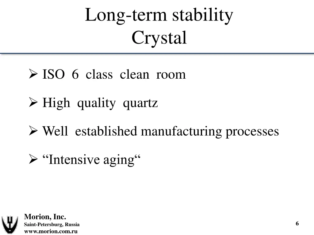 long term stability crystal
