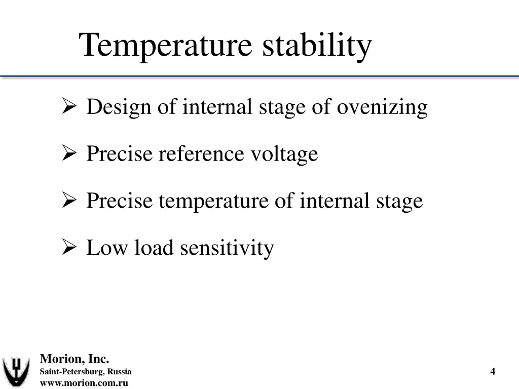 temperature stability