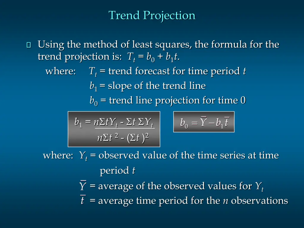 trend projection