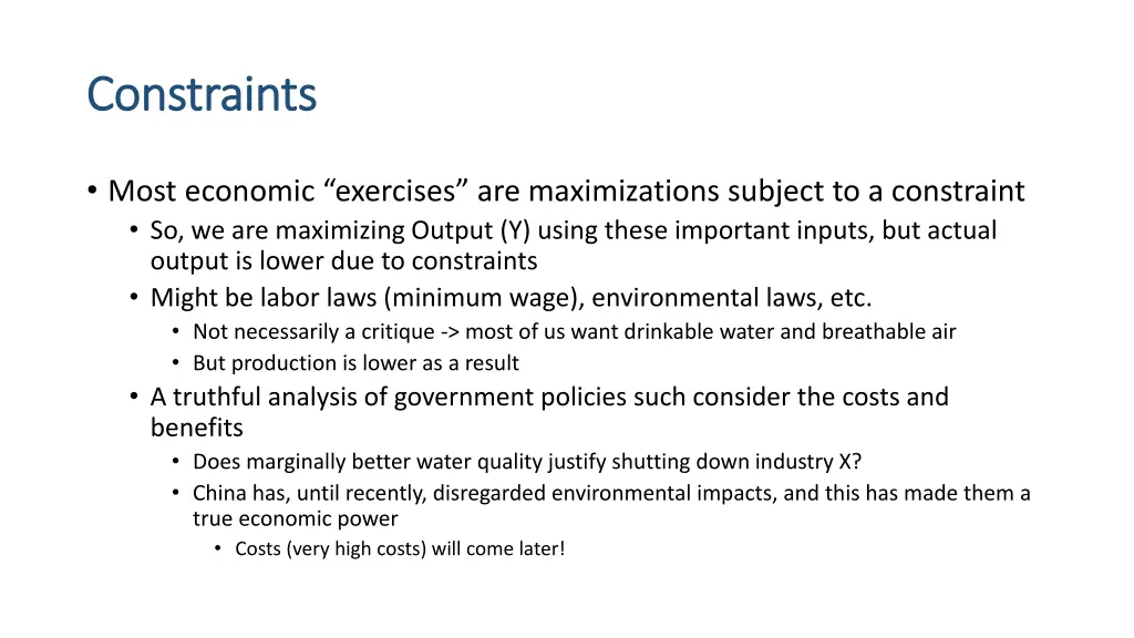 constraints constraints