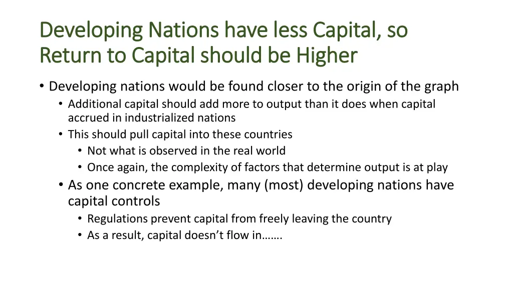 developing nations have less capital