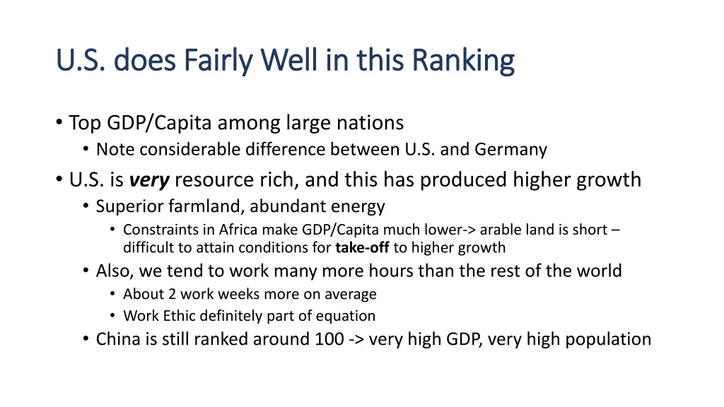 u s does fairly well in this ranking u s does