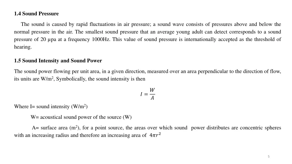 1 4 sound pressure