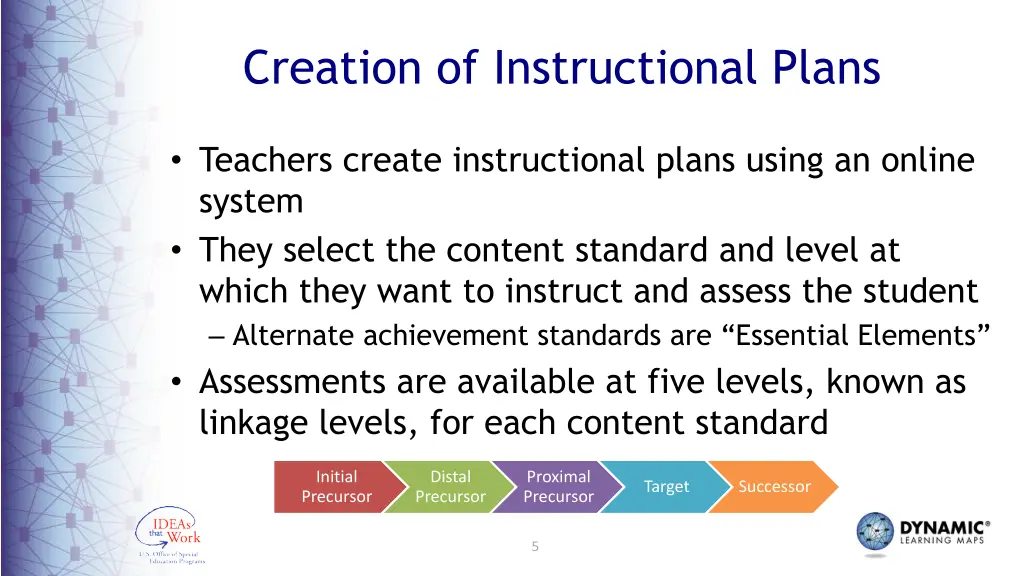 creation of instructional plans