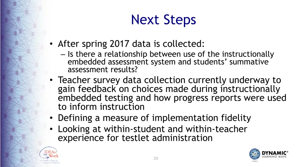 next steps