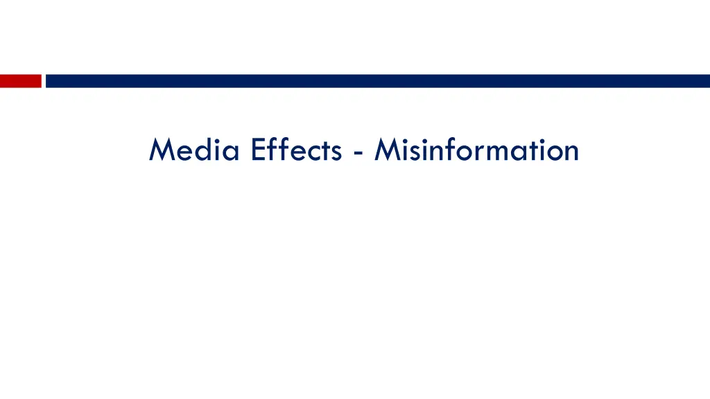 media effects misinformation