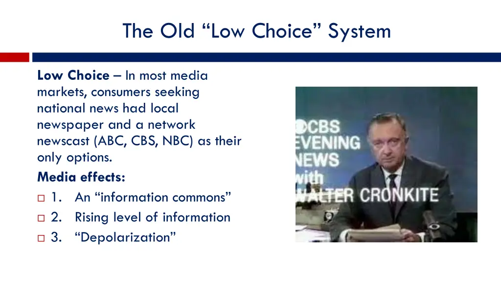 the old low choice system