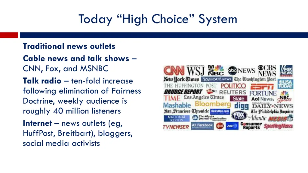 today high choice system