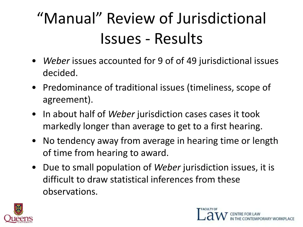 manual review of jurisdictional issues results