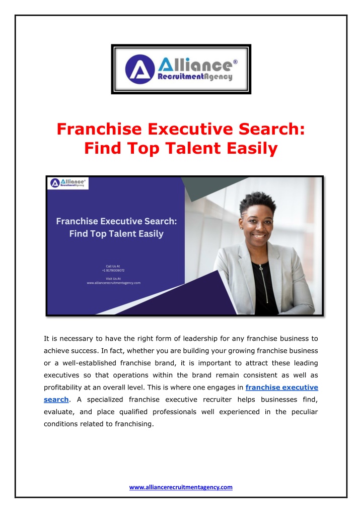franchise executive search find top talent easily