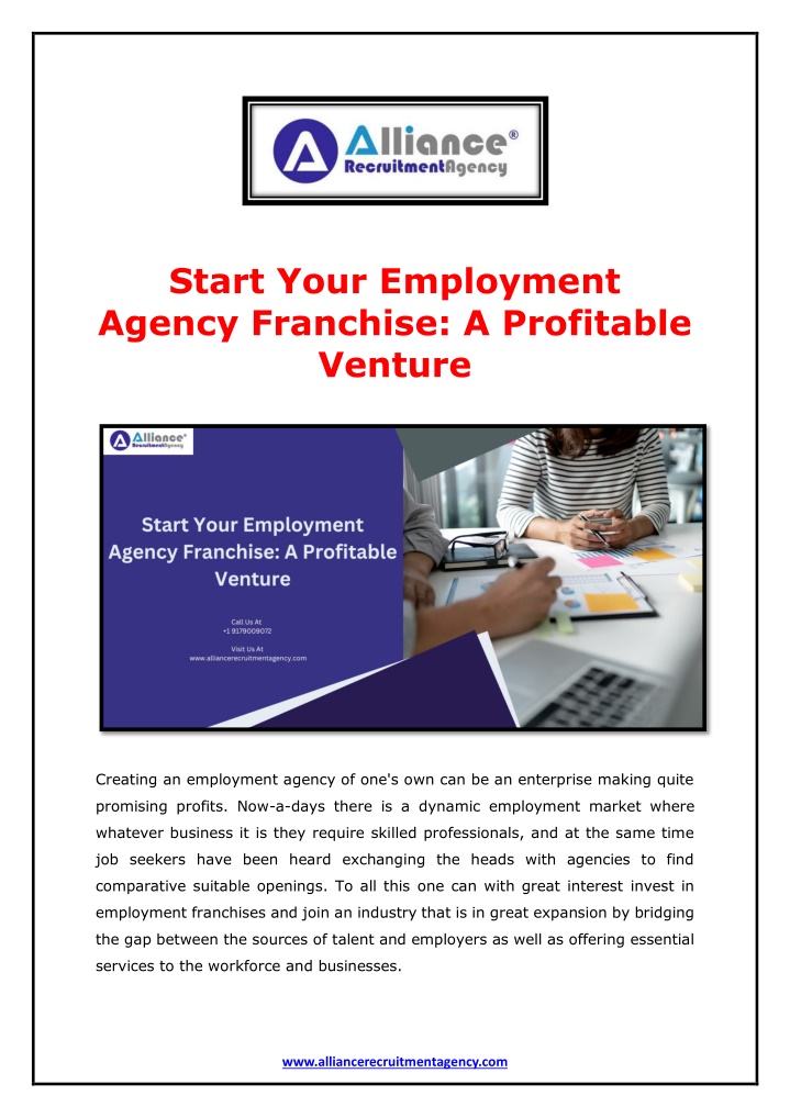start your employment agency franchise