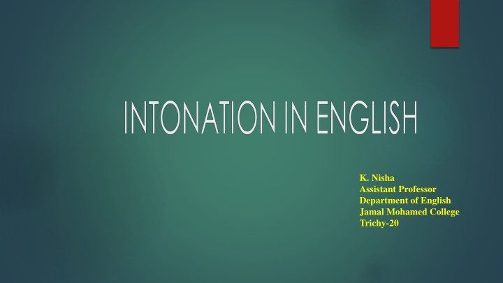 k nisha assistant professor department of english