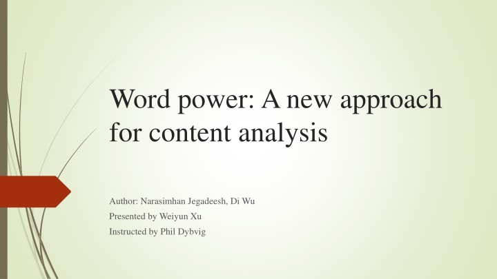 word power a new approach for content analysis