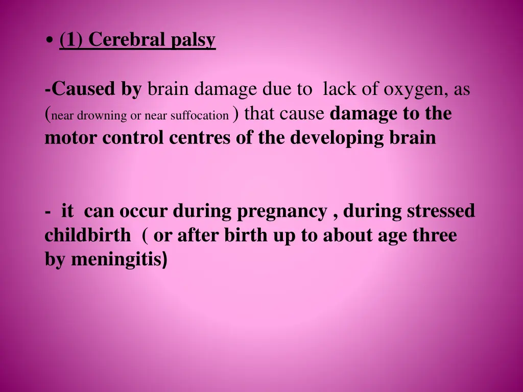 1 cerebral palsy