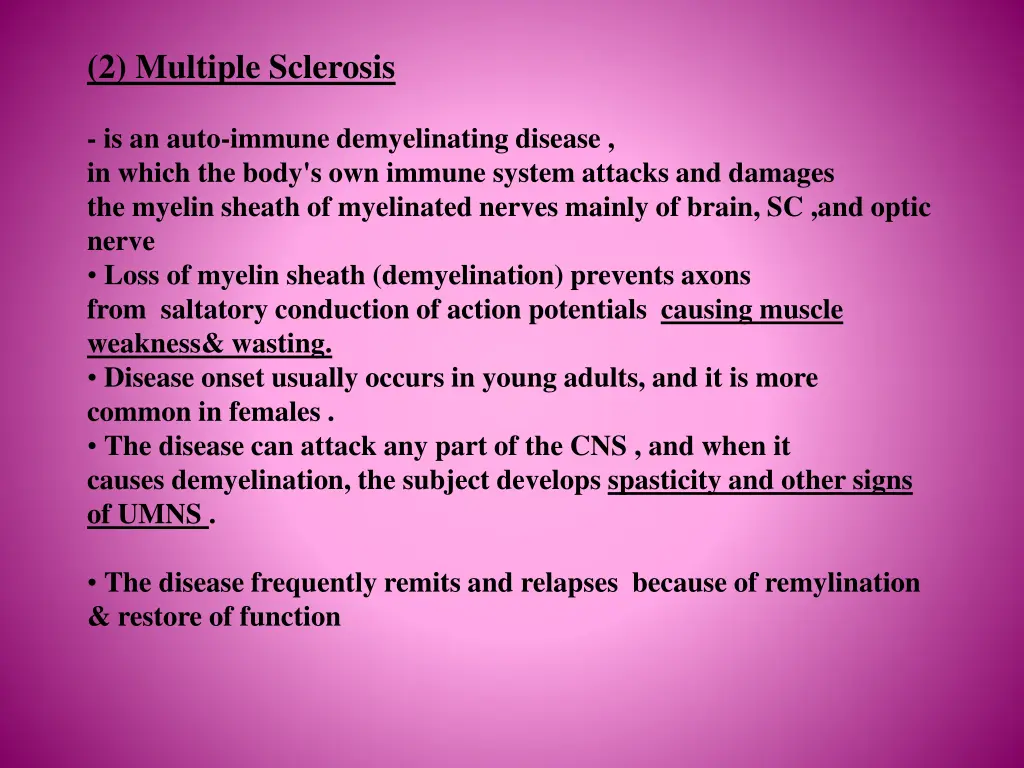 2 multiple sclerosis