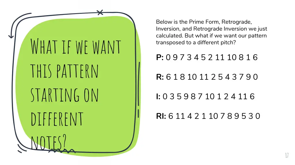below is the prime form retrograde inversion