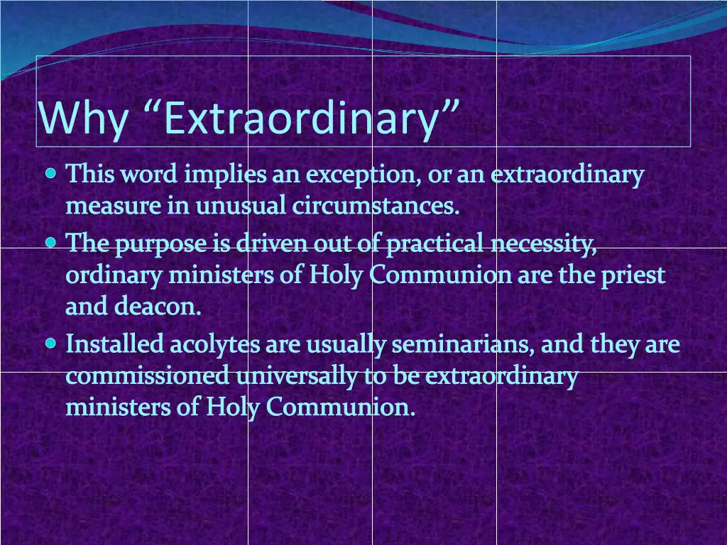 why extraordinary