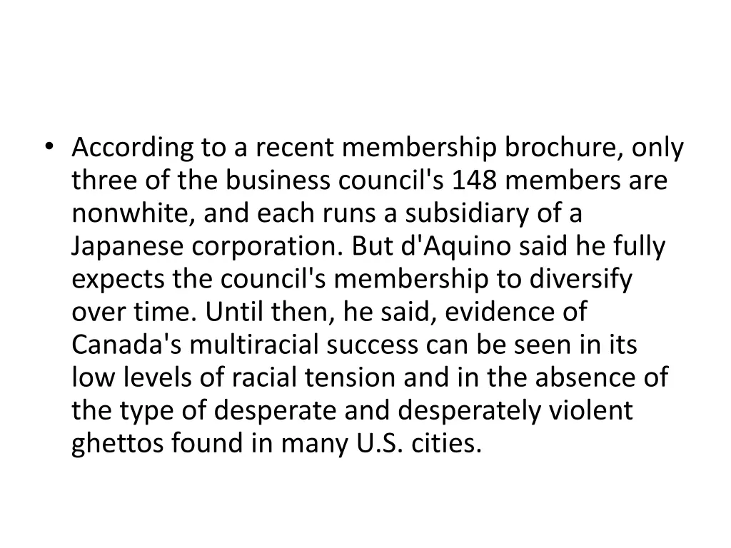 according to a recent membership brochure only