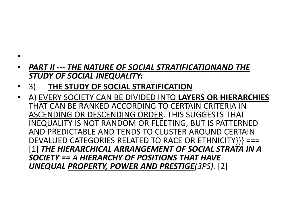 part ii the nature of social stratificationand