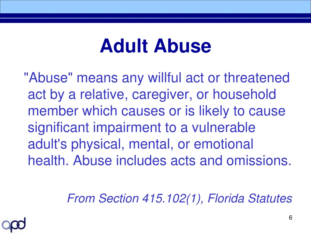 adult abuse