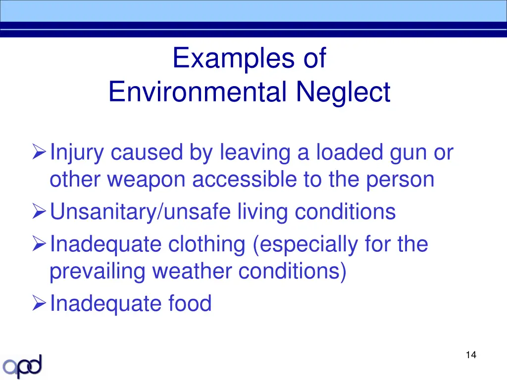 examples of environmental neglect