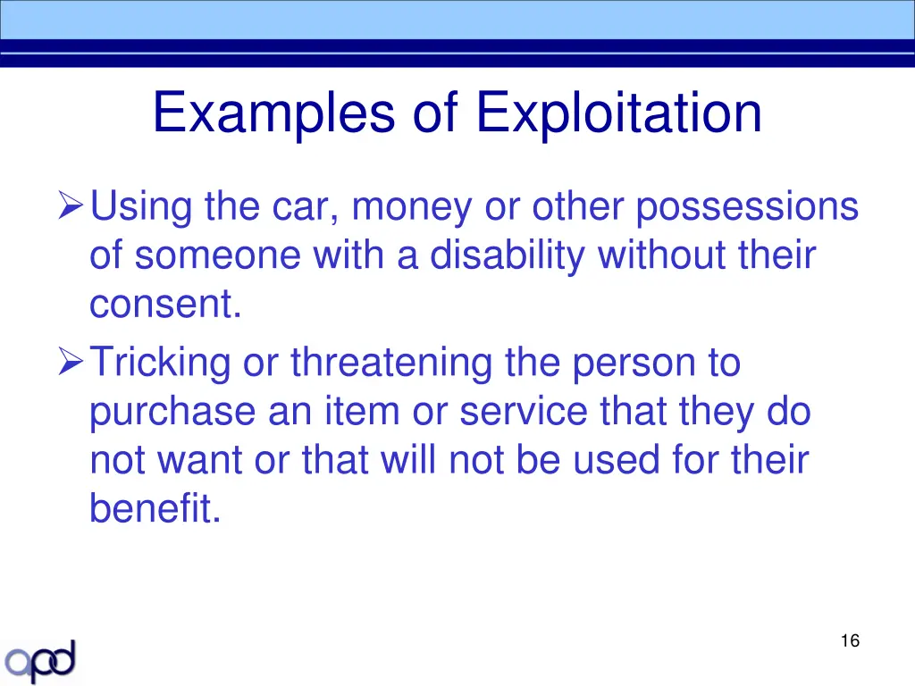 examples of exploitation