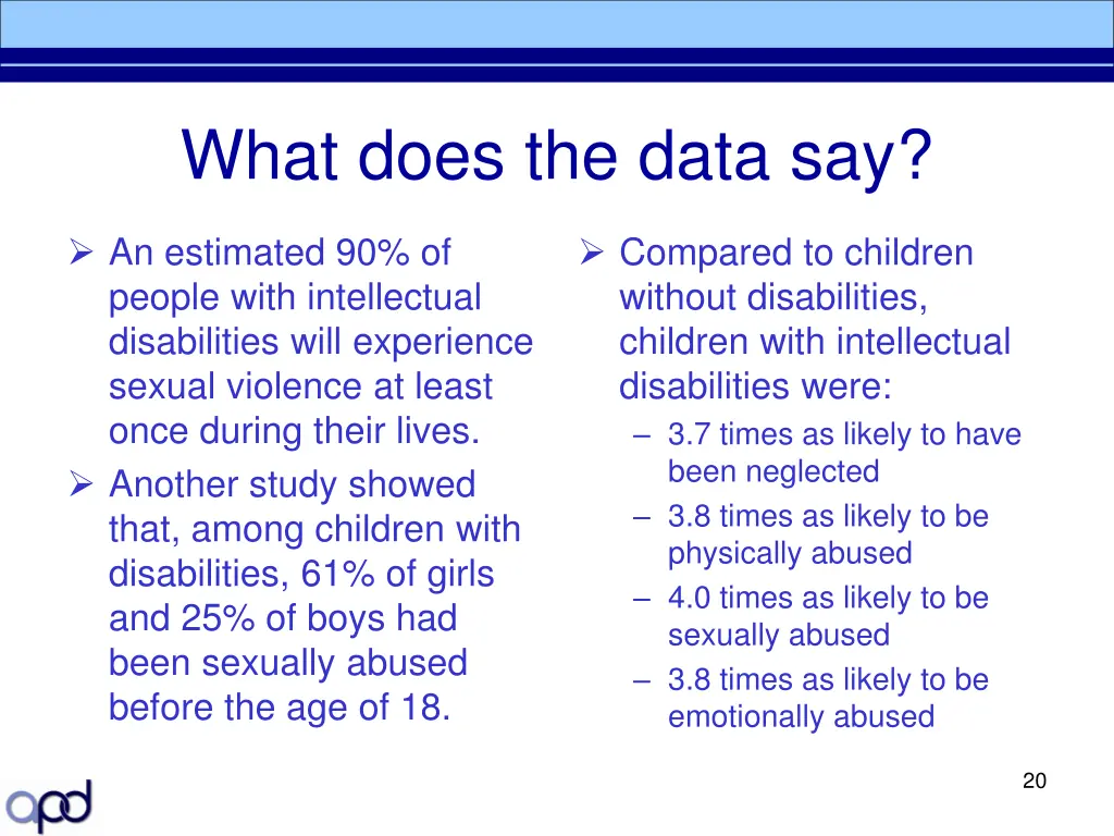 what does the data say