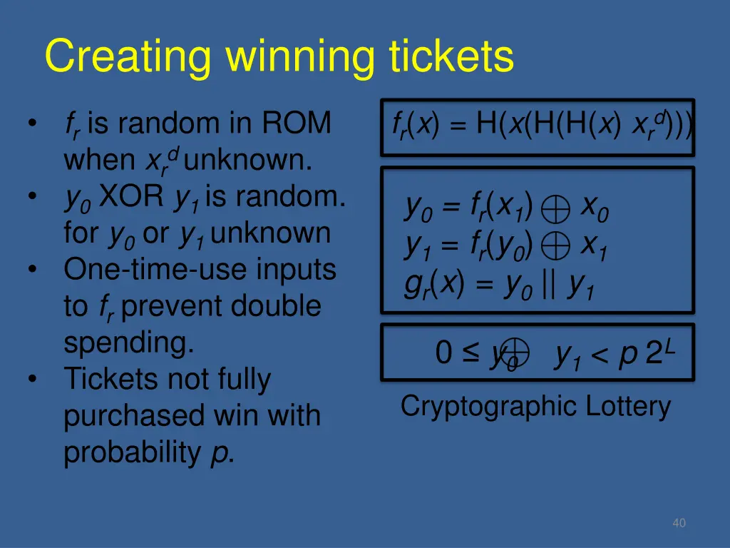 creating winning tickets