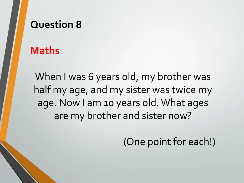 question 8