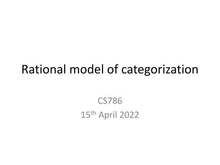 rational model of categorization