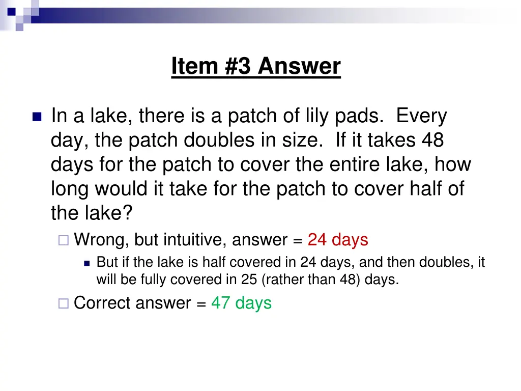 item 3 answer