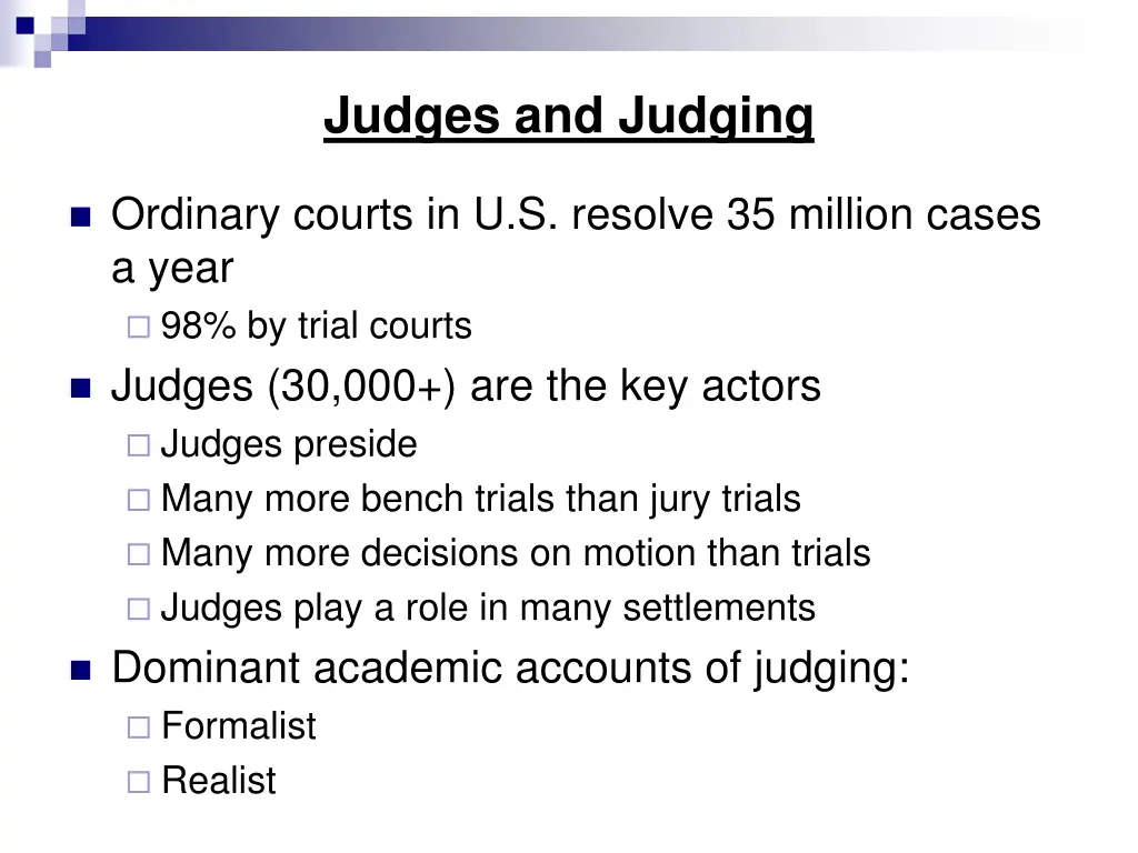 judges and judging