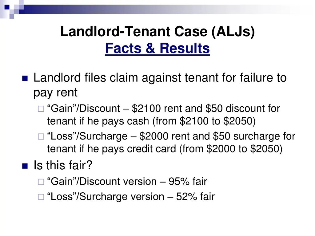 landlord tenant case aljs facts results