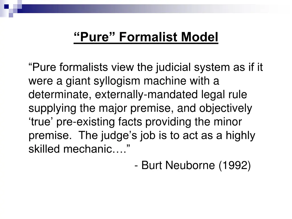 pure formalist model