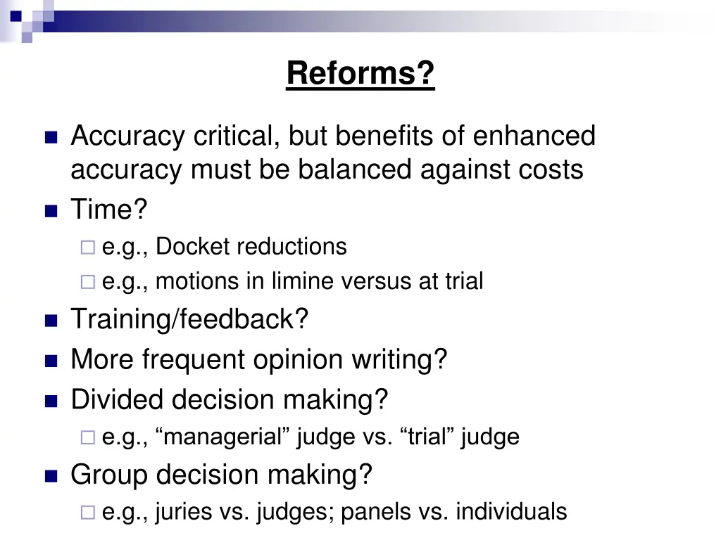 reforms
