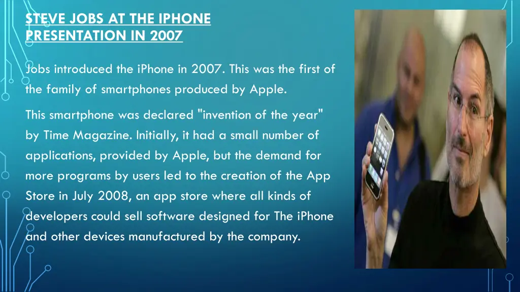 steve jobs at the iphone presentation in 2007