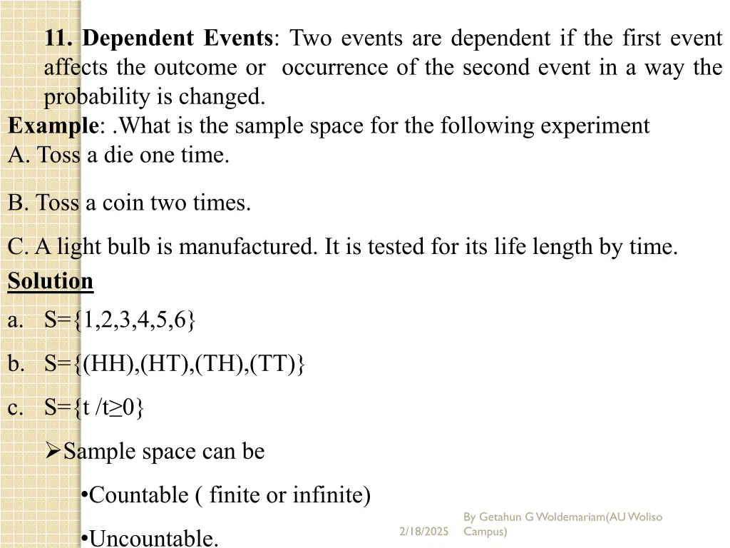 11 dependent events two events are dependent