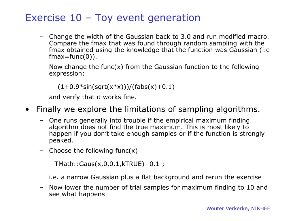 exercise 10 toy event generation 2