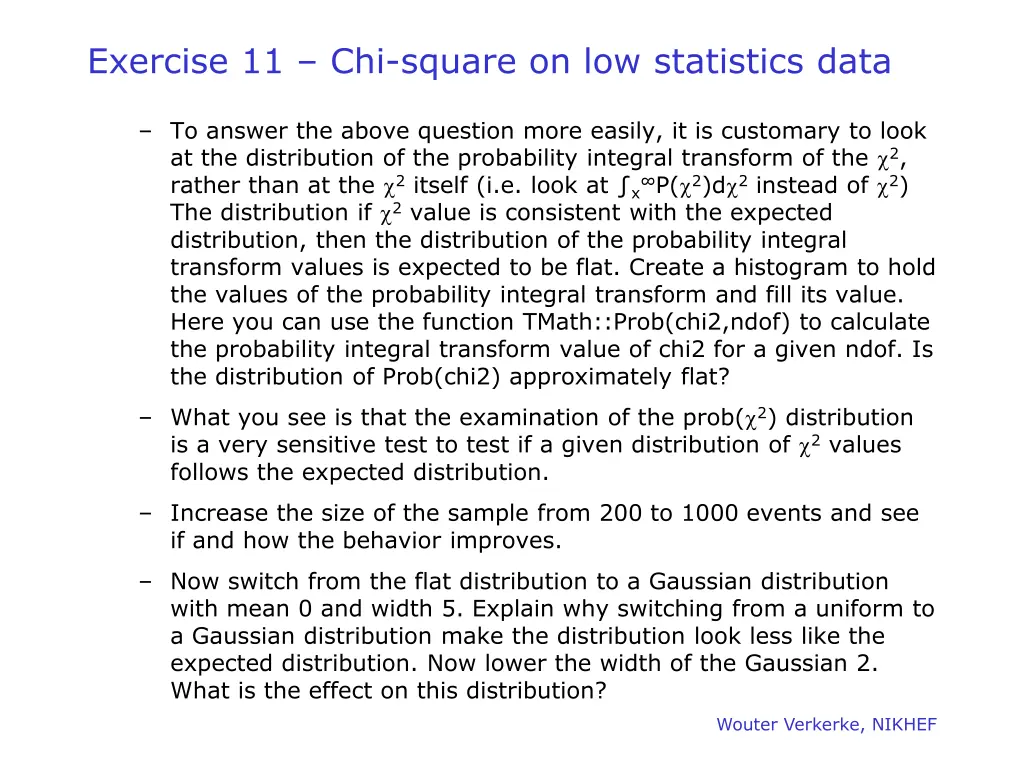 exercise 11 chi square on low statistics data 2