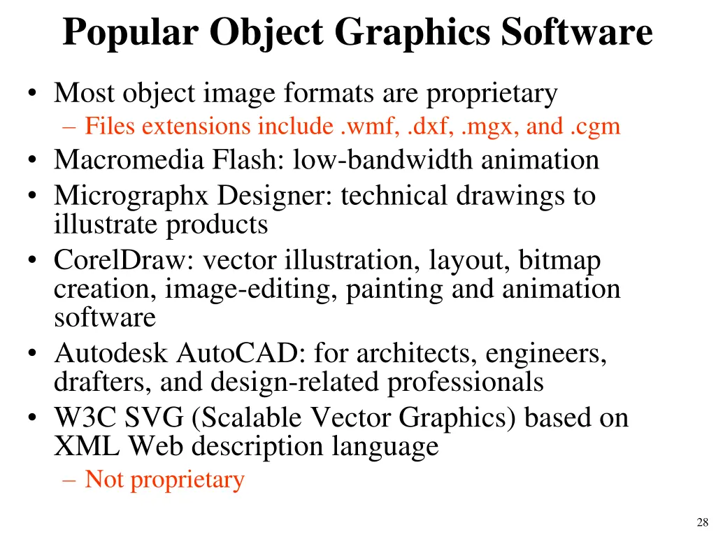 popular object graphics software