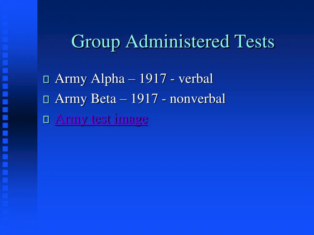group administered tests