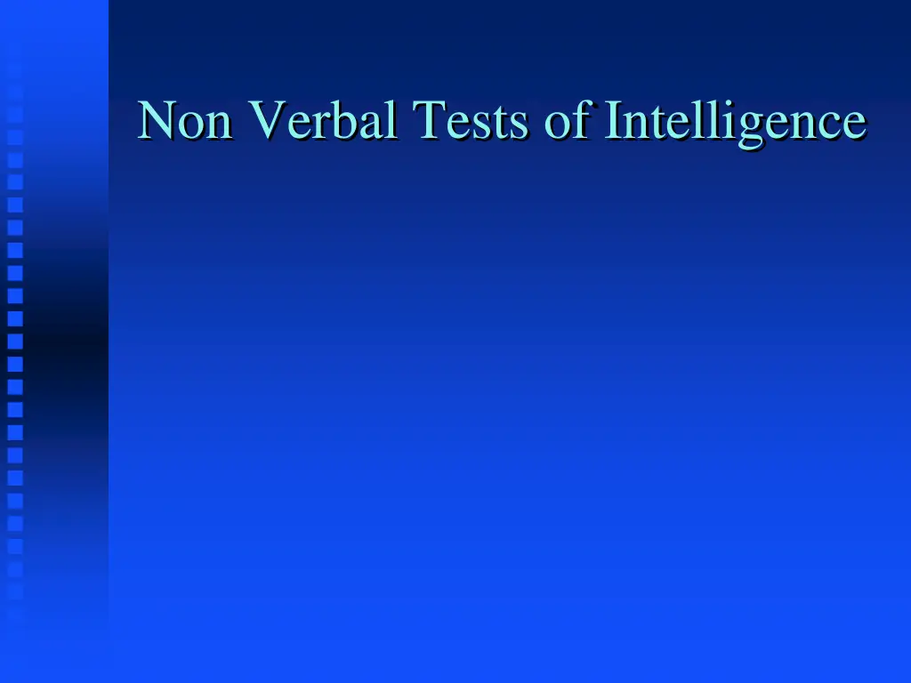 non verbal tests of intelligence